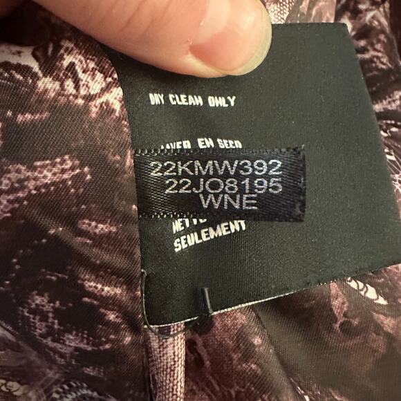 Guess Women's Pleated Wool Blend Flared Coat Burgundy Size Large - Picture 11 of 14